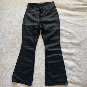 Hollister High-Rise Vegan Leather Flare Pants